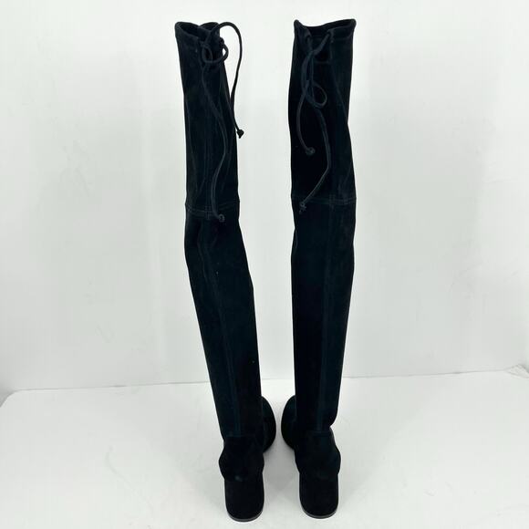 Stuart Weitzman Womens Flareland Tall Suede Boots US 8B EU 38-39 Black NIB - Picture 10 of 13